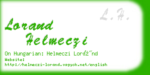 lorand helmeczi business card